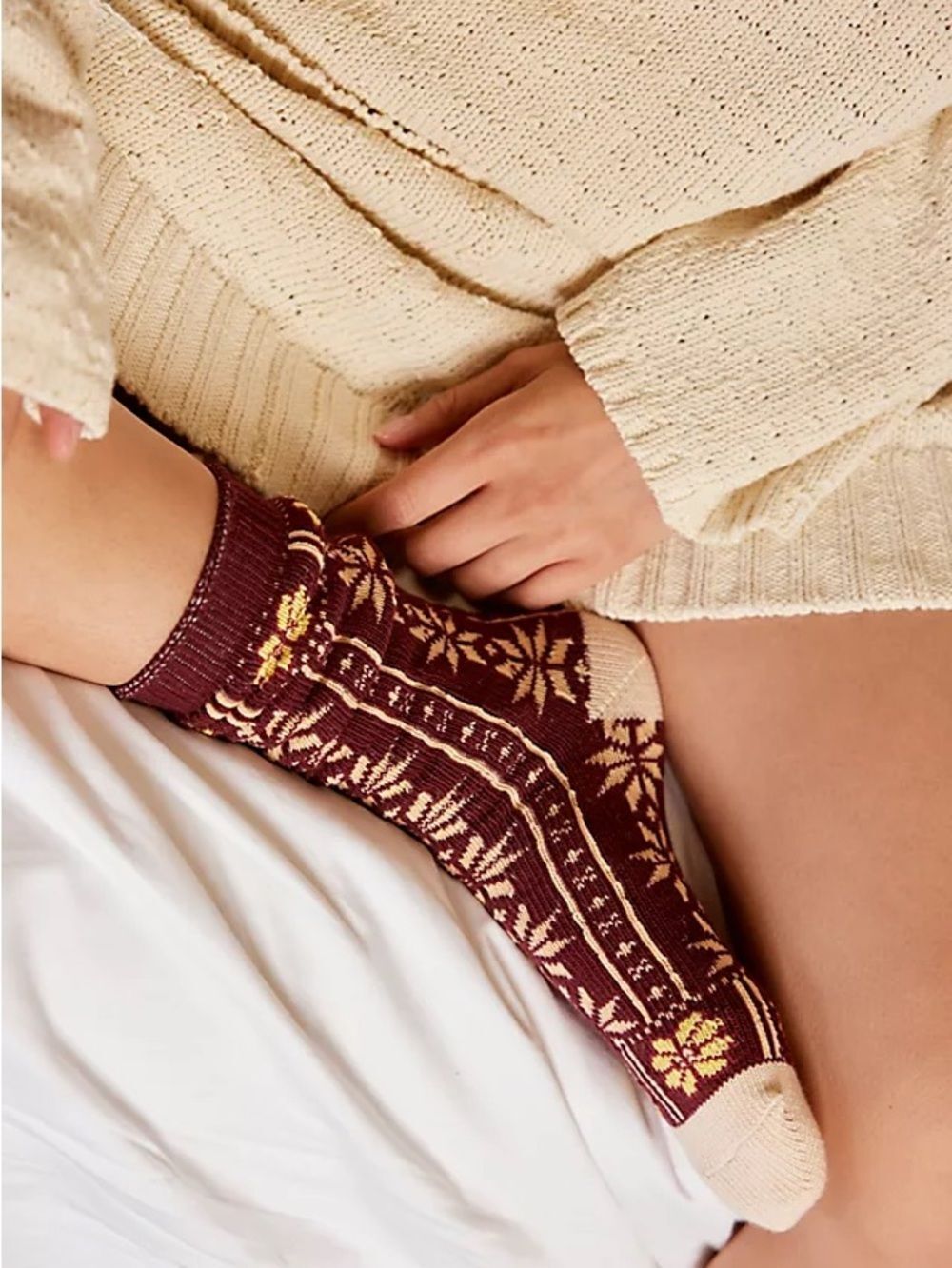 New Free People Nearly Nordic Socks One Size